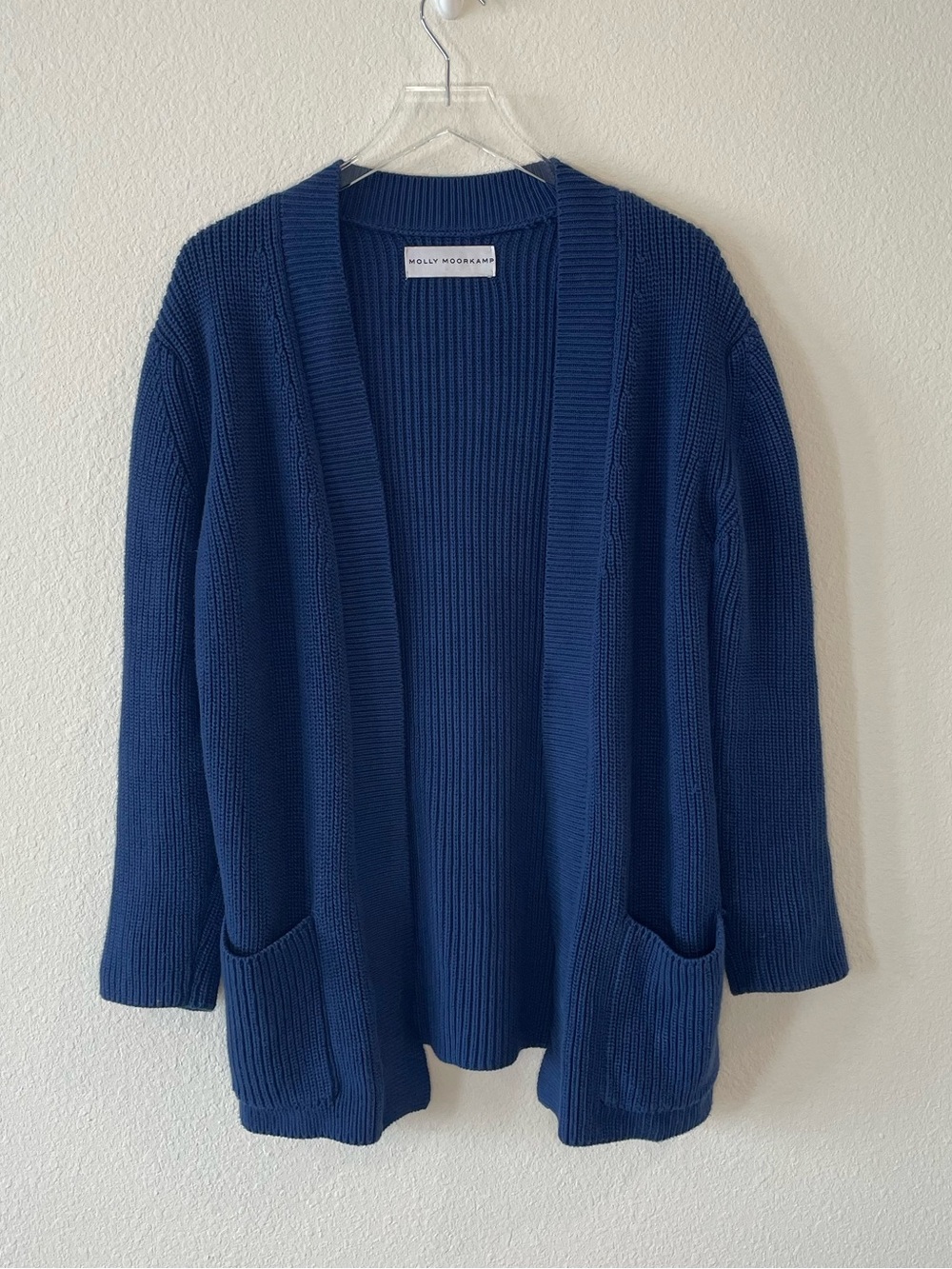 Molly Moorkamp Navy Open-Front Leigh Cardigan Sweater